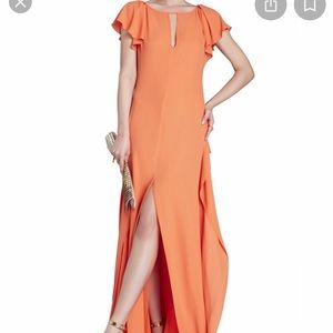 BCBGMaxazria Julianne Side-Draped Maxi Dress